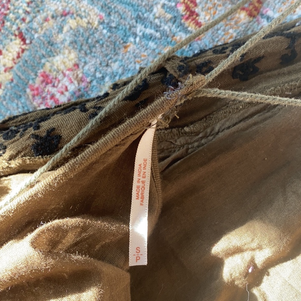 Green embroidered free people dress - Picture 3 of 3